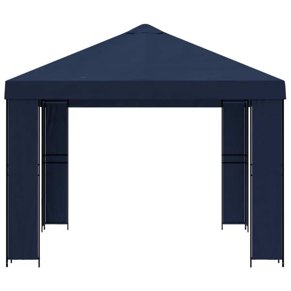 Paviljong 4 × 3 m Blå Polyester och Stål 190