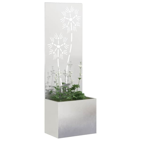 Trädgårds integritetsskärm Silver 50 x 150 cm Rostfritt stål