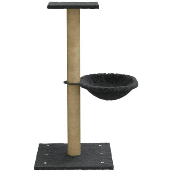 Klösträd med klöspelare sisal mörkgrå 74 cm