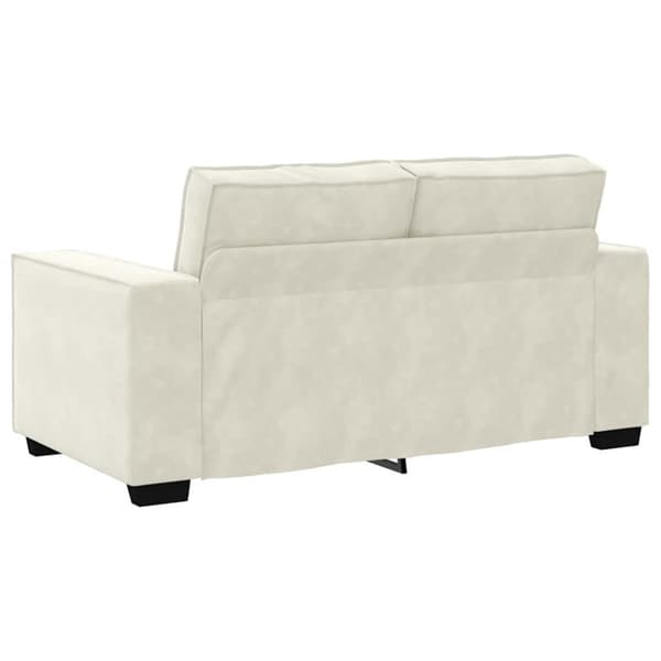 2-sitssoffa gräddvit 160x78x84 cm sammet