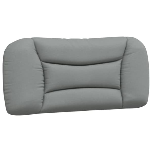 Bed Frame with LED without Mattress "Hvar" Light Grey 80x200 cm Fabric