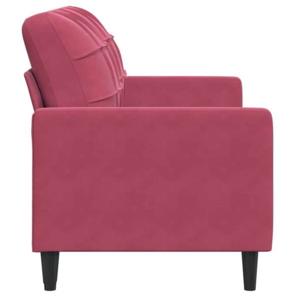 2-sitssoffa vinröd 140 cm sammet