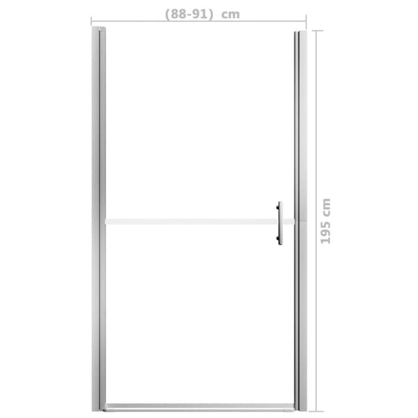 Duschdörr härdat glas frostat 91x195 cm