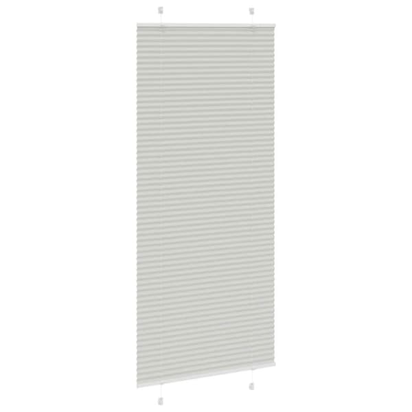 Plisserad persienn ljusgrå 85x200 cm tyg bredd 84,4cm polyester