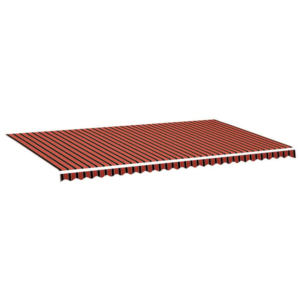 Markisväv orange och brun 6x3,5 m