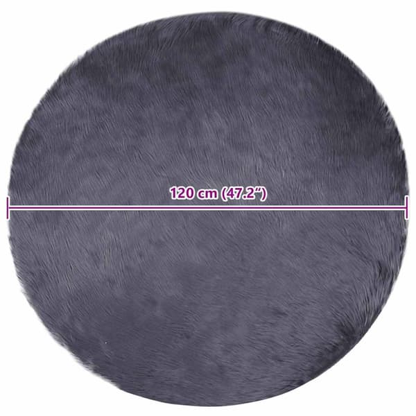 Fuskfäll matta TAFALLA Antracit Ø 120 cm Polyester