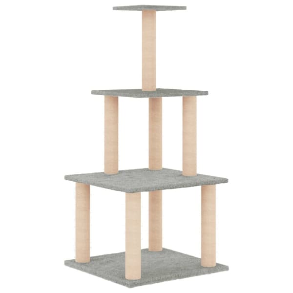 Klösträd med sisalpelare ljusgrå 111 cm