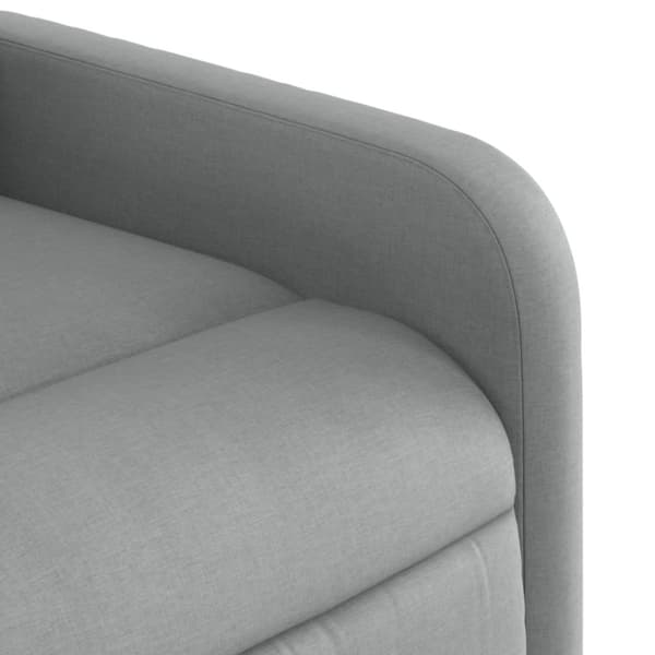 Reclinerfåtölj ljusgrå tyg