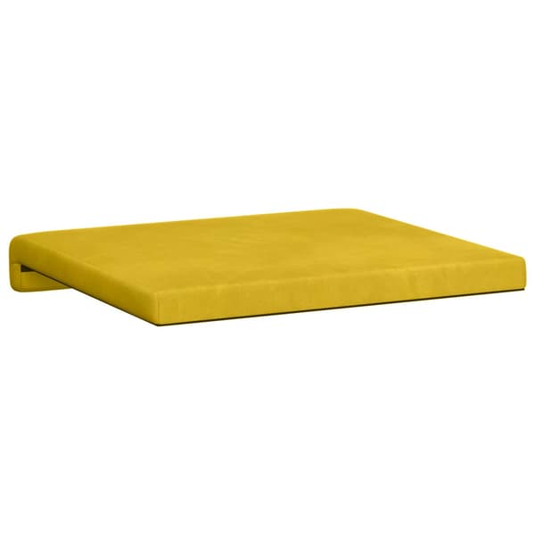 Bänk kudde 2 st Sammet Gul Djup 35 cm