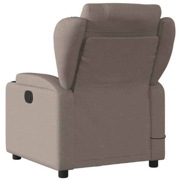 Massagefåtölj taupe tyg