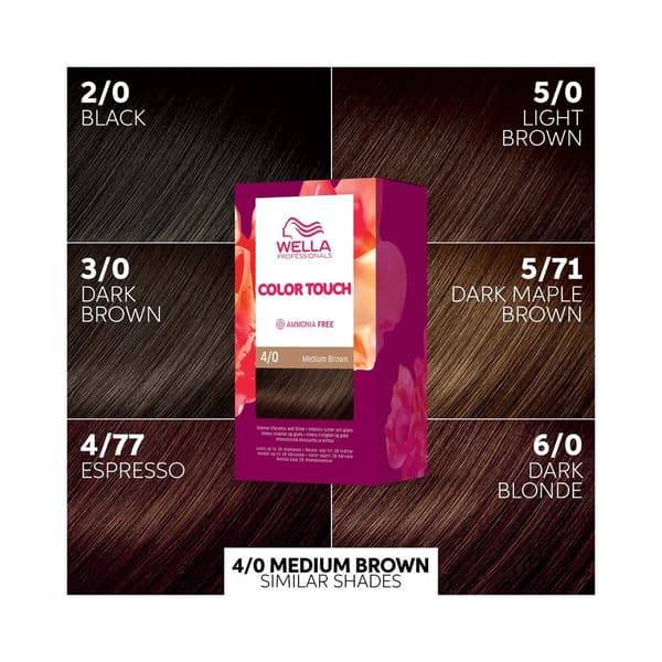 Wella Color Touch Pure Naturals 4/0 Medium Brown