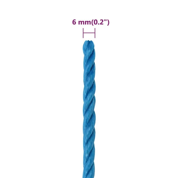 Rep blå 6 mm 25 m polypropylen
