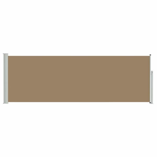 Utfällbar sidomarkis Taupe 500 x 100 cm Polyester