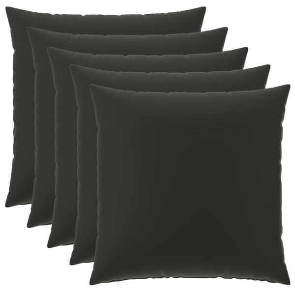 Kuddöverdrag 6 st HEERLEN Svart 65 x 65 cm Polyester