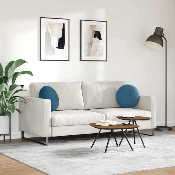 Sittkuddar 2 pcs Blå Ø 40 x 13 cm Sammet
