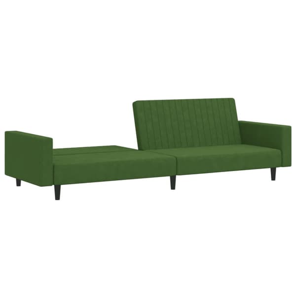 Bäddsoffa 2-sits mörkgrön sammet