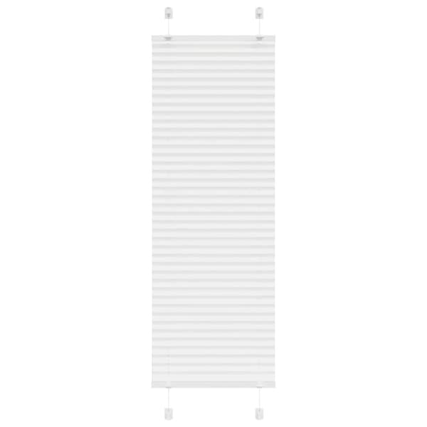 Plisserad persienn vit 45x100cm tyg bredd 44,4cm polyester