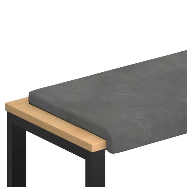 Bänk kudde Sammet (V) Mörkgrå Djup 35 cm
