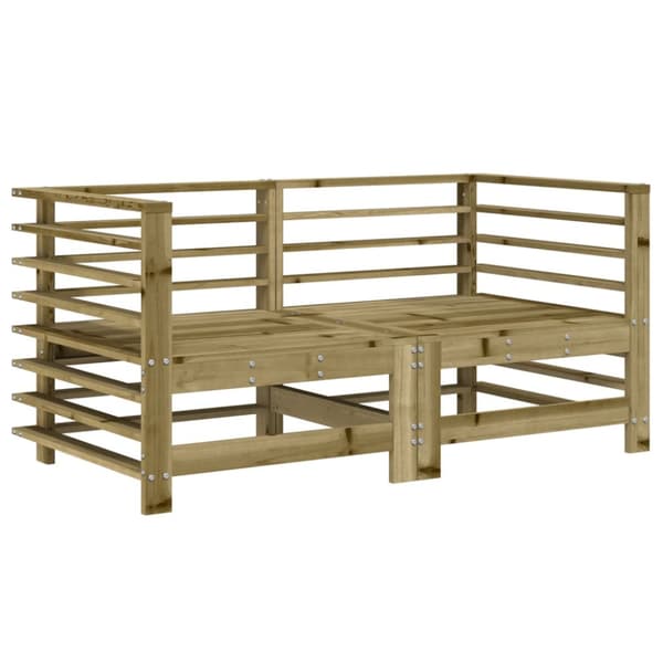 Loungegrupp med dynor 7 delar impregnerad furu