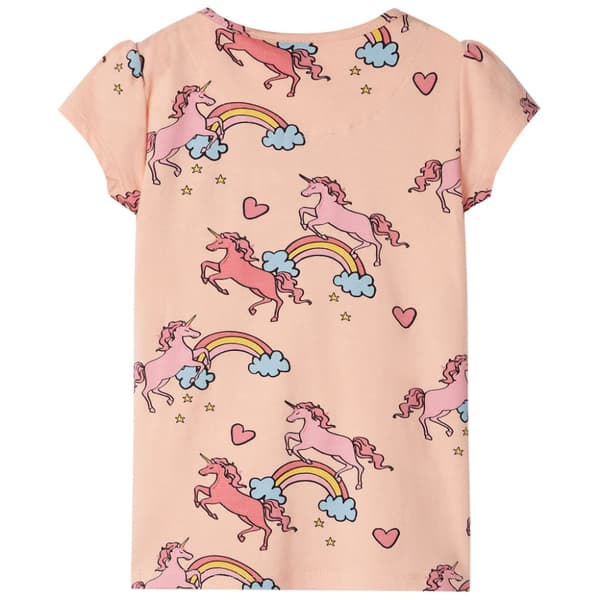 Barnpyjamas med korta ärmar ljus orange 116
