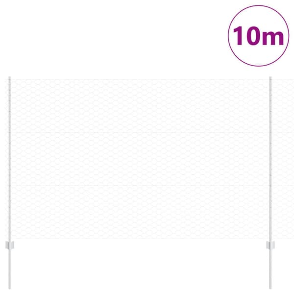 Stängsel med stolpe Silver 1,5 x 10 m Stål