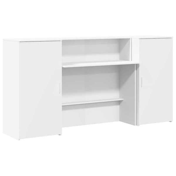 Receptionsdisk vit 200x50x103,5 cm konstruerat trä
