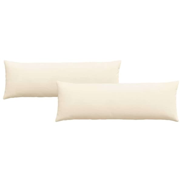 Sofakuddar 2 pcs Kräm 120 x 40 cm Kordread tyg