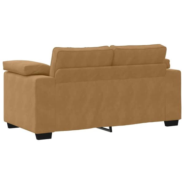 Loveseat soffa brun 160x77x82 cm sammet