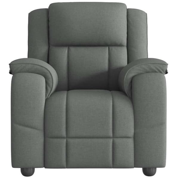 Reclinerfåtölj mörkgrå tyg