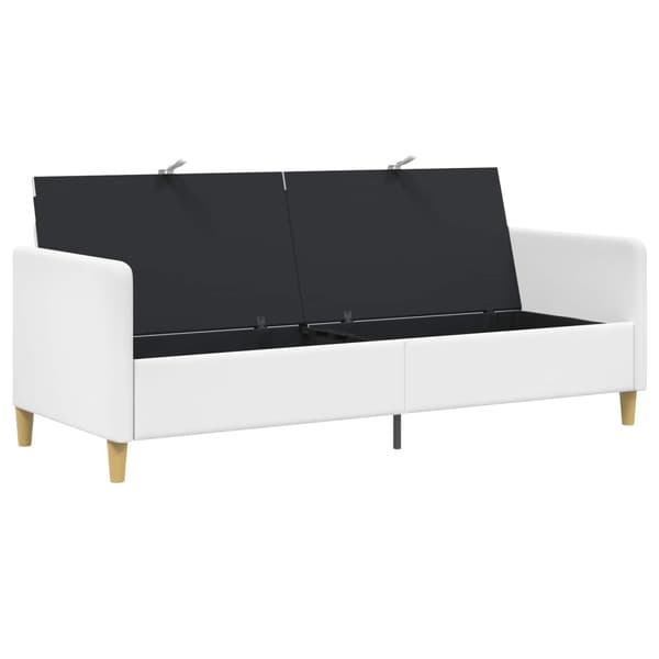 Soffa med förvaring Vit 192 x 78 x 87 cm Polyester