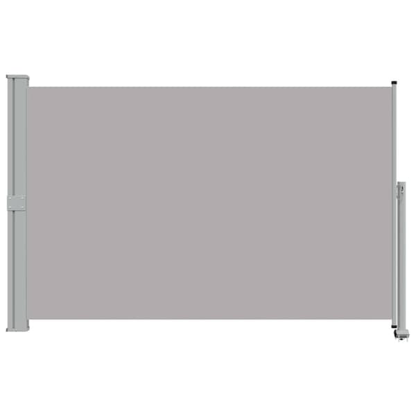 Infällbar sidomarkis 160 x 300 cm grå