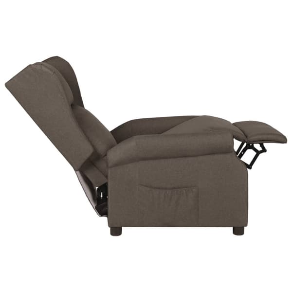 Reclinerfåtölj brun tyg