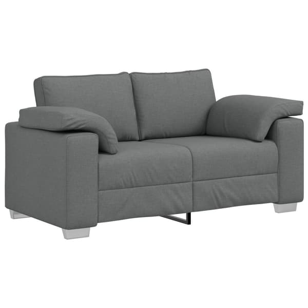 Soffa 2 pcs Mörkgrå 219 x 80 x 82 cm tyg