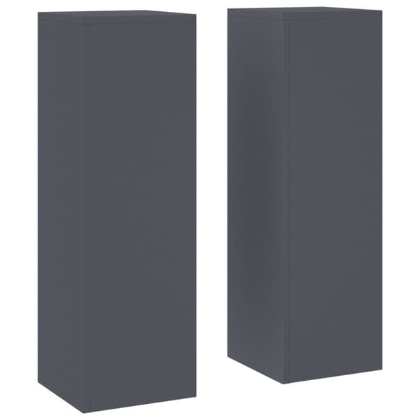 Växtställ 2 pcs Antracit 24 x 24 x 75 cm Stål