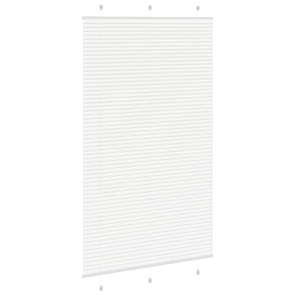 Plisserad persienn vit 120x200 cm tyg bredd 119,4cm polyester