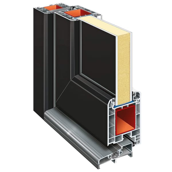 Framdörr Antracit 88 x 200 cm PVC