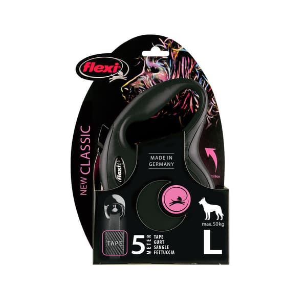 Flexi Classic L Band svart 3-5 5m/max50kg