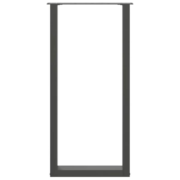 Barbordsben U-formade 2 st antracit 40x(100-101) cm stål