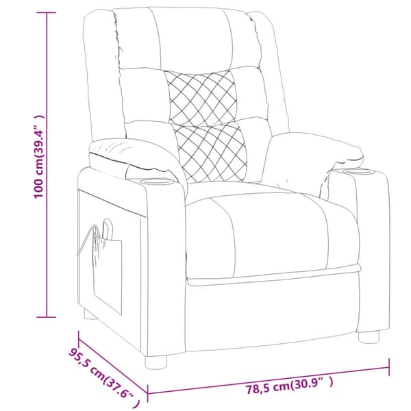 Reclinerfåtölj svart konstläder