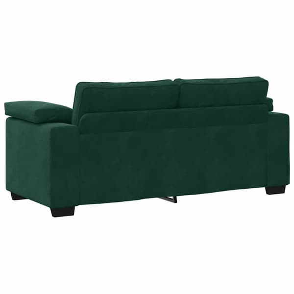Tvåsitssoffa mörkgrön 180x77x82 cm sammet