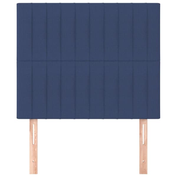 Sänggavel blå 90x5x118/128 cm tyg