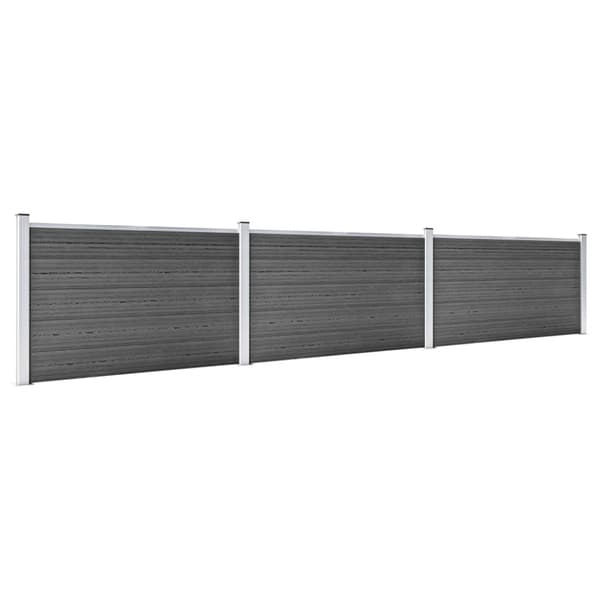 Staketpaneler WPC 526x105 cm svart
