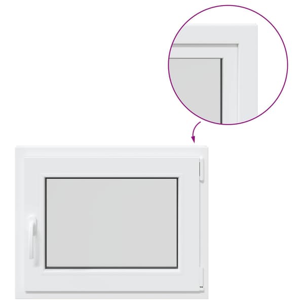 Källarfönster RISOR 75 x 50 cm PVC och glas