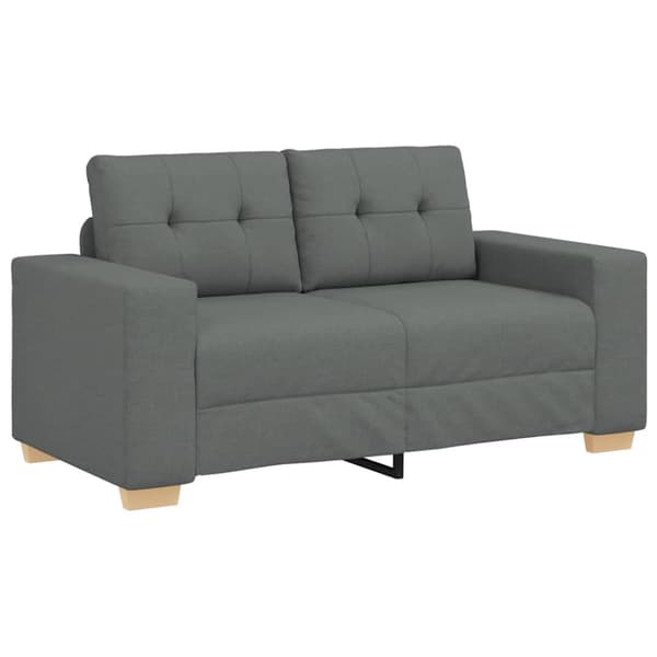 Loveseat soffa mörkgrå 160x77x82 cm tyg