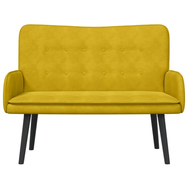 Tvåsitssoffa Gul 115 x 61 x 87 cm Sammet