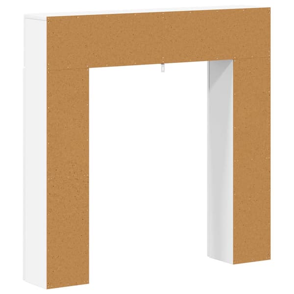 Eldstadsram Vit högglans 102 x 18 x 100,5 cm Konstruerat trä