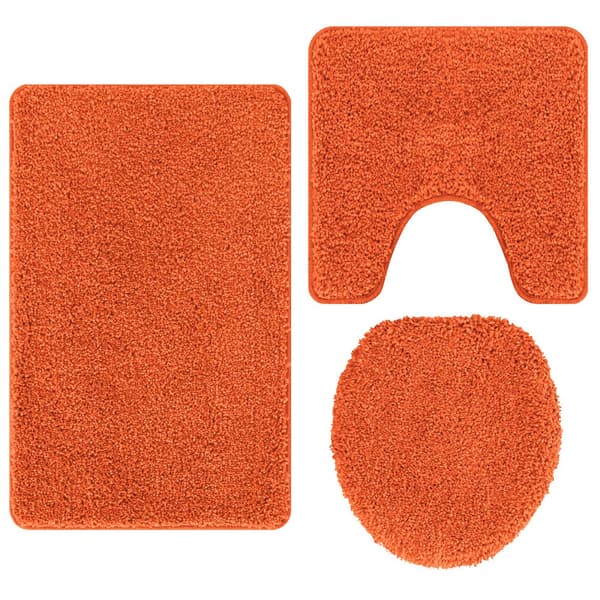 Antisklid badmatta set 3 pcs Orange PP