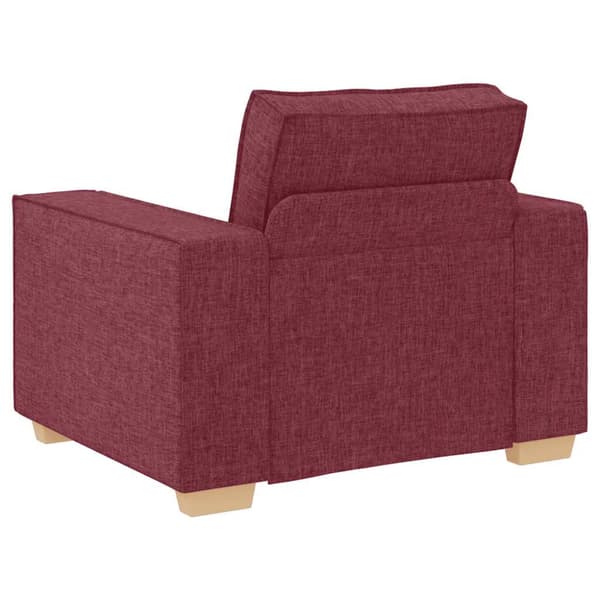 Soffa vinröd 100x78x84 cm tyg