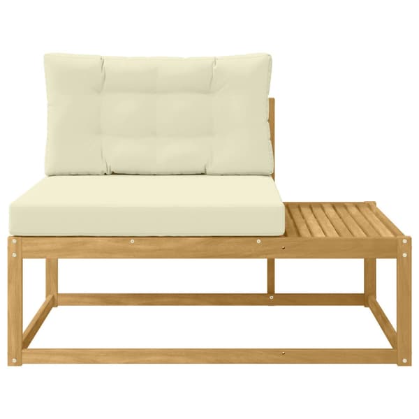 Modulsoffa utomhus med kudde Vit 115 x 83 x 73 cm Polyester