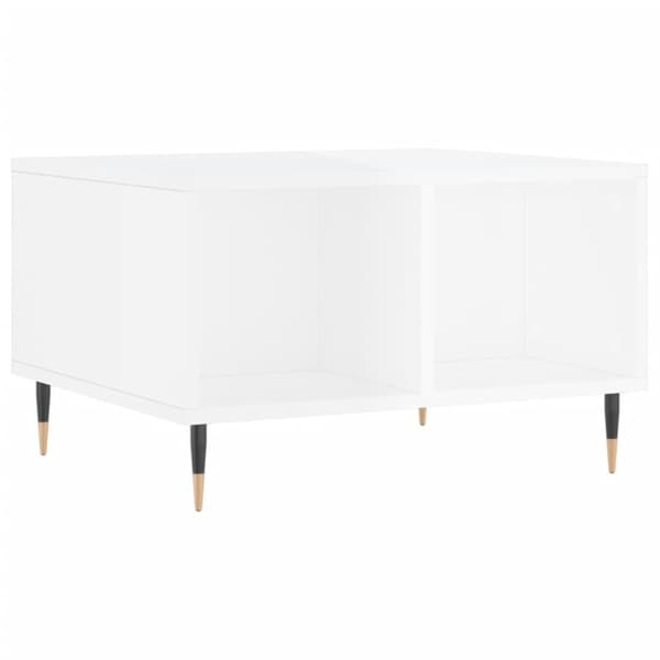 Soffbord vit högglans 60x50x36,5 cm konstruerat trä